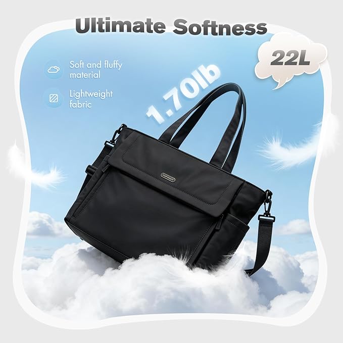 14L Puffer Diaper Bag Tote, Large Capacity Travel Diaper bags, Crossbody Hospital Bag for mom