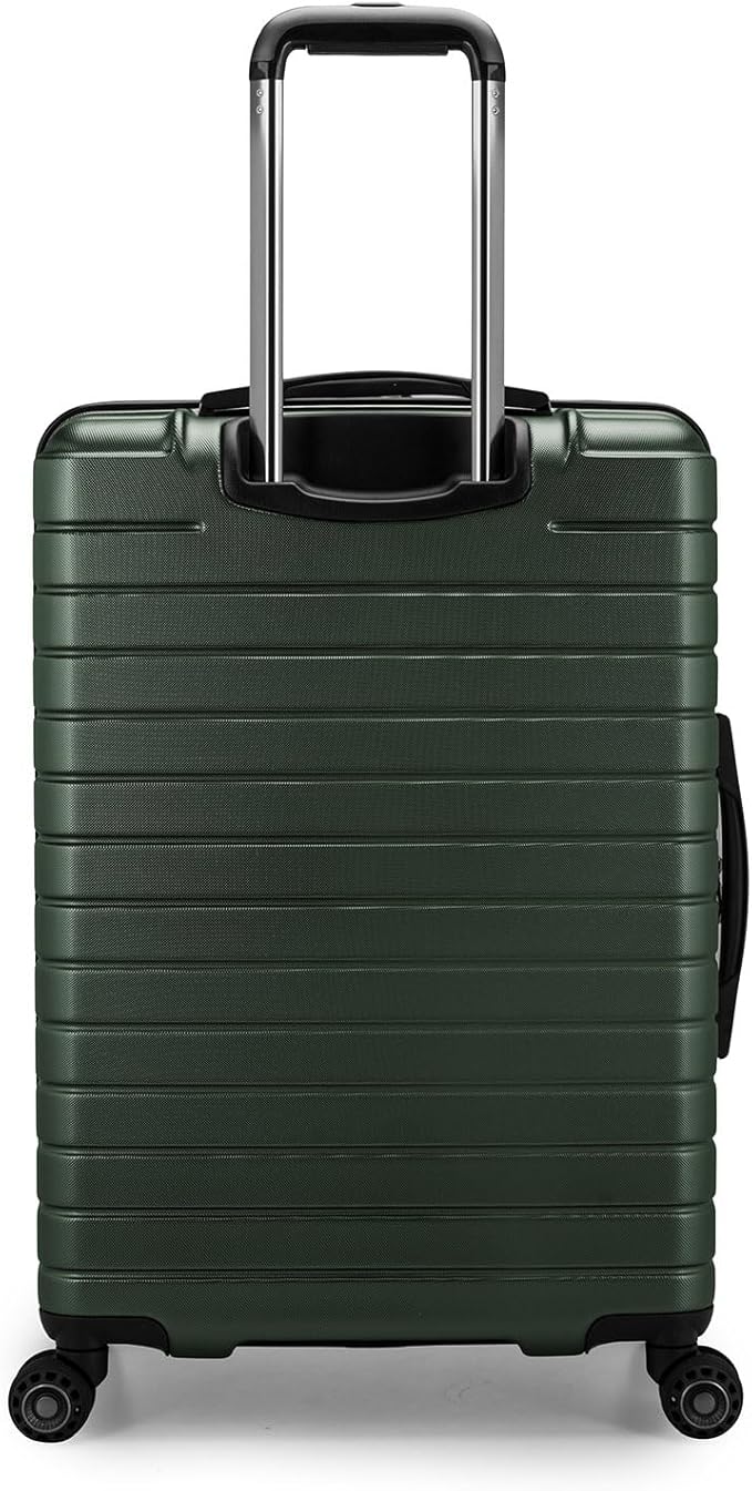 Traveler's Choice Archer Polycarbonate Expandable Luggage with Spinner Wheels, Green, Checked 26-Inch