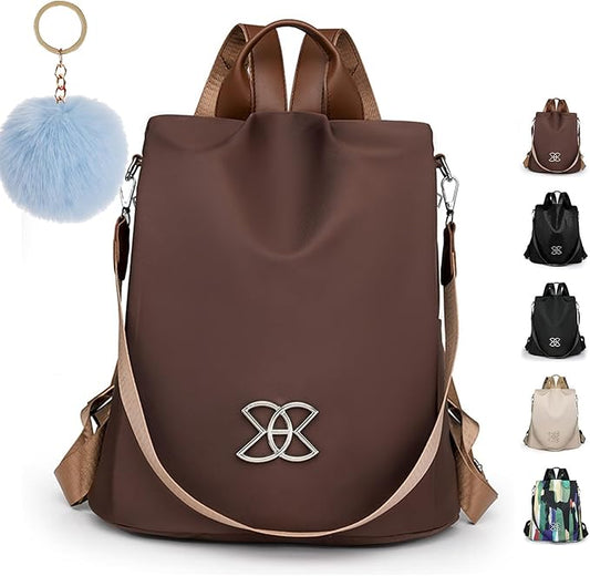 FOLENZU Anti-Theft Large Capacity Backpack, Shoulder Bag for Women