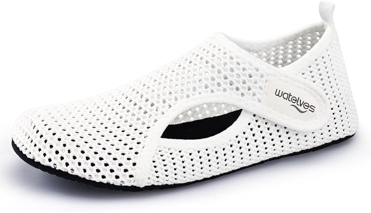 WateLves Water Shoes for Women Men Swim Beach Aqua Socks House Slippers Quick Dry Barefoot Travel Shoes with Adjustable Magic Tape for Pool Diving Boating Yoga
