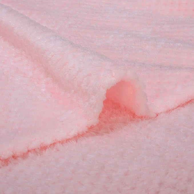 Fuzzy Throw Blanket, Plush Fleece Blankets for Adults, Toddler, Boys and Girls, Warm Soft Blankets and Throws for Bed, Couch, Sofa, Travel and Outdoor, Camping (40”×60”, Baby Pink)