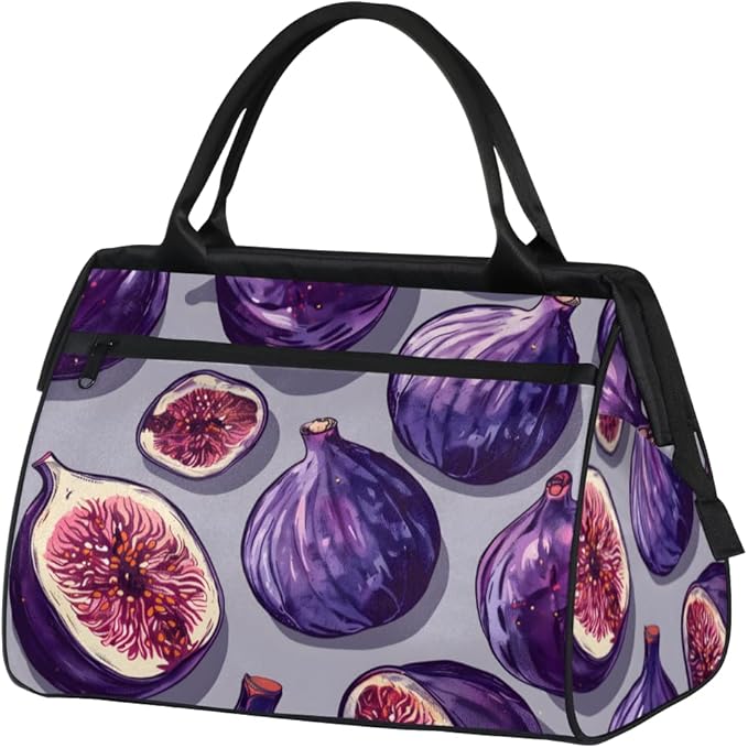 Fig Overnight Weekender Bag for Women Men Travel Duffel Bags Waterproof Luggage Carry on Sports Yoga Gym Bag