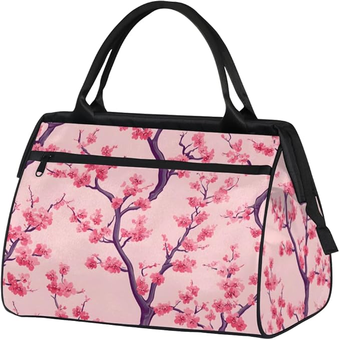 Plum Blossom Overnight Weekender Bag for Women Men Travel Duffel Bags Waterproof Luggage Carry on Sports Yoga Gym Bag