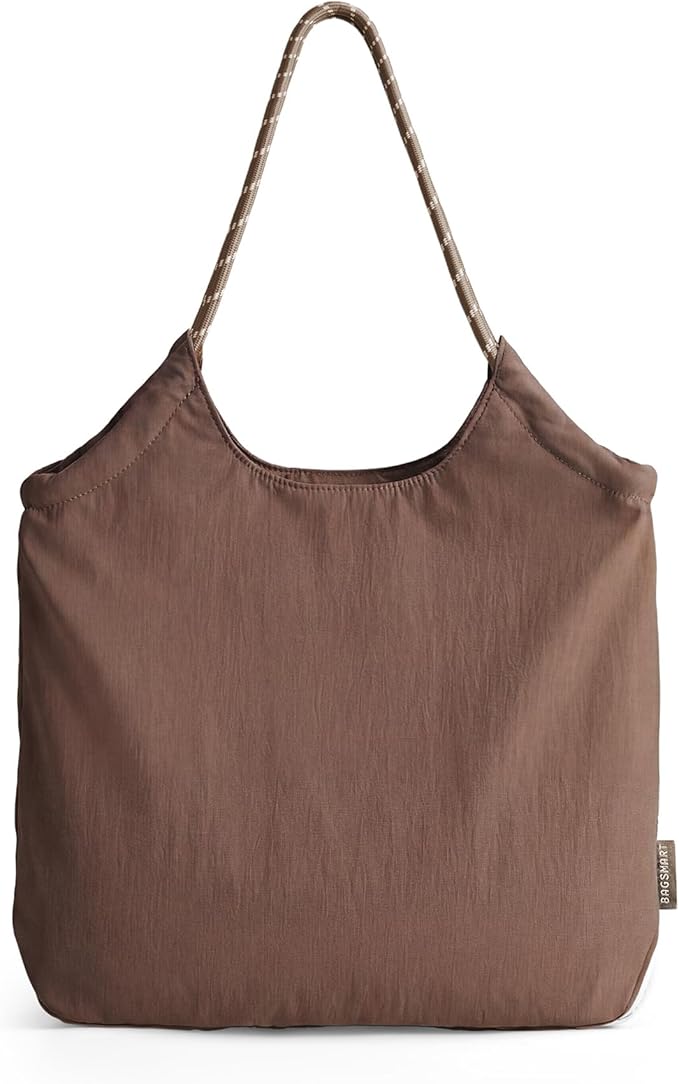BAGSMART Beach Bags for Women, Beach Tote Bag Beach Bag with Zipper Travel Tote Bag for Women Sandproof Swim Pool Bag | Packable Beach Bag, Beach Essentials, for Travel, Gym, 12.5L Medium Tote, Lightweight, Water-resistant