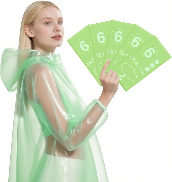 Disposable Rain Ponchos for Adults - Emergency Rain Ponchos，Lightweight for Travel