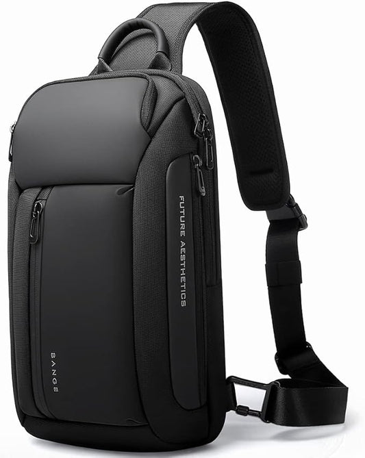 BANGE Men's Crossbody Backpack - Waterproof Shoulder Bag for Travel, Hiking & Daily Commute