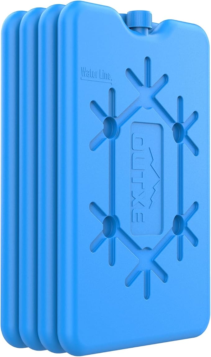 OUTXE Ice Packs for Lunch Box - Reusable Ultra-Thin Freezer Packs - Long-Lasting Cool Packs for Coolers, Keep Food Fresh and Cold in Lunch Boxes and breastmilk Bags