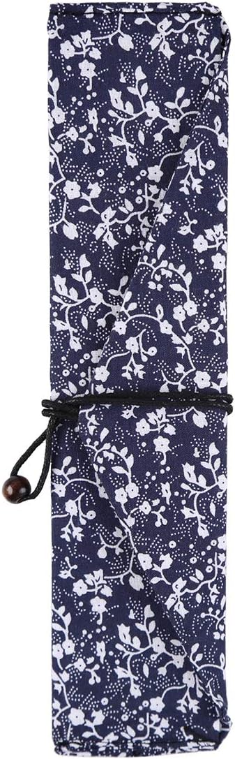 Wooden Chopsticks Spoon Fork Set Japanese Style Tableware Travel Utensils with Pouch for Camping,Picnic,Office or Home (Style A)