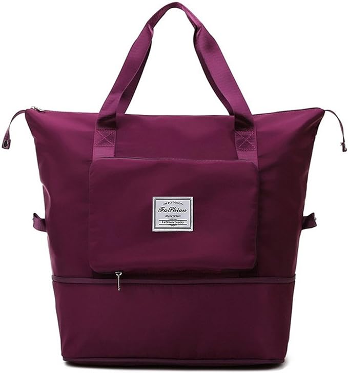 Large Capacity Travel Bag, Foldable Travel Bag, Expandable Travel Duffel Bag, Collapsible Waterproof Large Capacity Travel Handbag, Overnight Bag for Women and Man