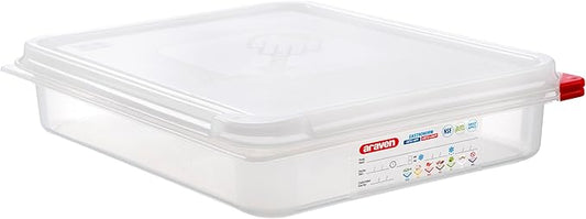 Araven Airtight Container, Food Pan with Lid for Storage in Kitchen and Restaurant, 4.2 Qt, 1 Count, Clear