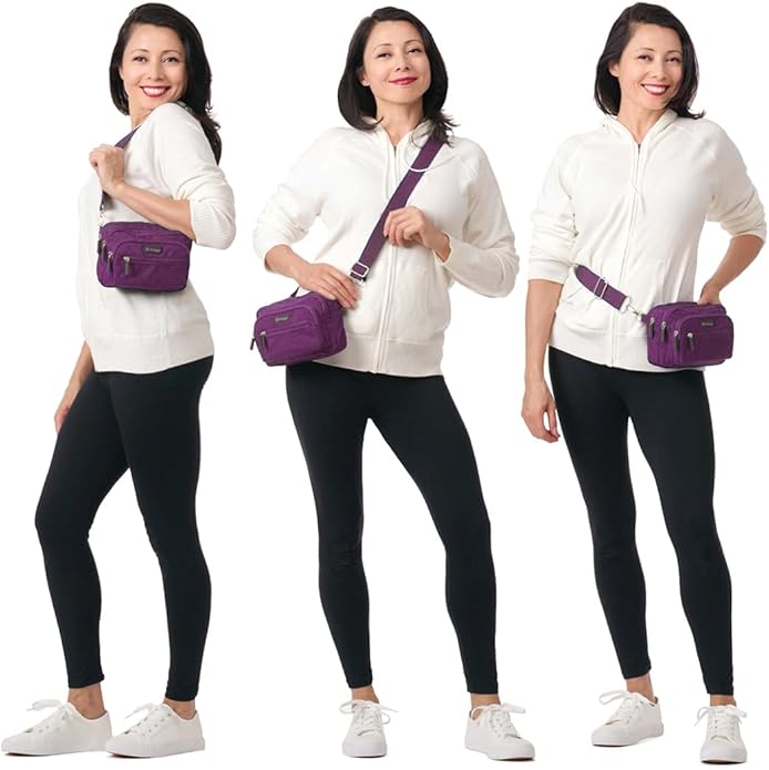 biaggi Flexmates Convertible Anti-Theft Crossbody Bag for Women | Lightweight On-The-Go Travel Organizer, RFID Blocking