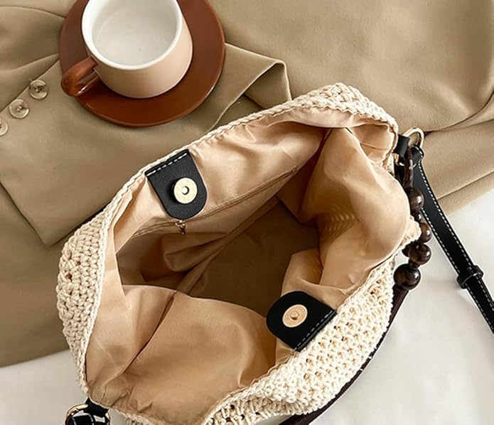 Bohemia Straw Beach Bag Women Macrame Shoulder Tote Bag Crossbody Purse Travel Beach Bag Summer Top-handle Hobo Bags 2025