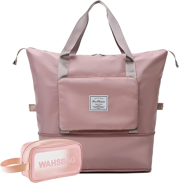 Large Capacity Travel Bag, Foldable Travel Bag, Expandable Travel Duffel Bag, Collapsible Waterproof Large Capacity Travel Handbag, Overnight Bag for Women and Man