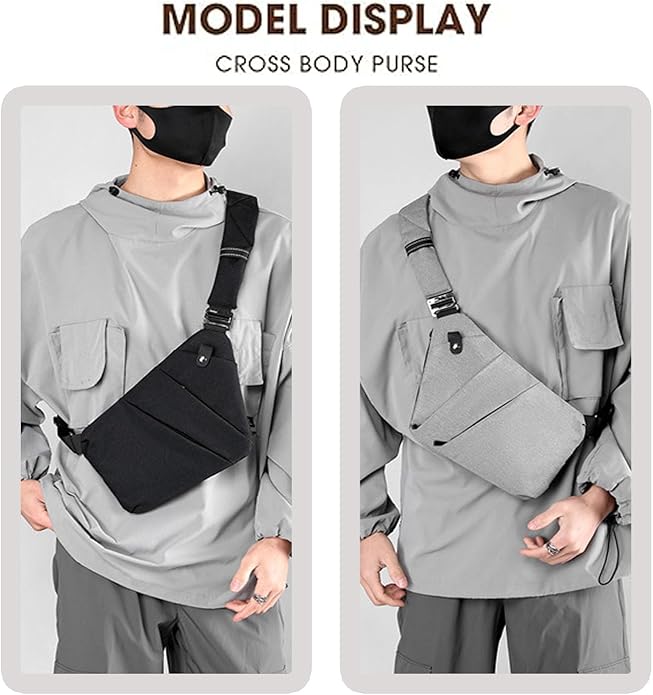 Crossbody Travel Bags for Women, Anti Theft Proof Safe Slim Sling Travel Purses, Personal Flex Shoulder Bag for Men Women