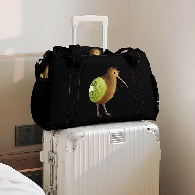 Kiwi Bird Duffle Bag Gym Bag for Workout Travel Tote with Detachable Straps