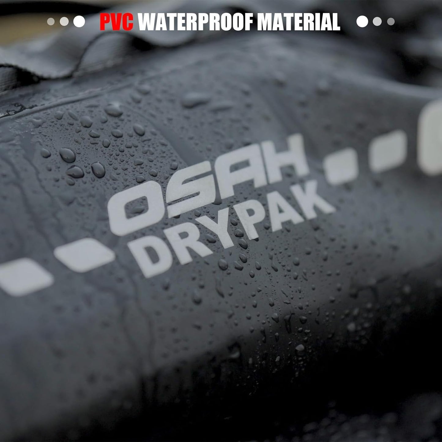 Waterproof Duffel& Luggage Bag - Motorcycle Dry Bag Tail Saddle Bags with Roll Top Closure,Large Storage Space,for Camping, Kayaking, Fishing & Traveling(Black, 20L)