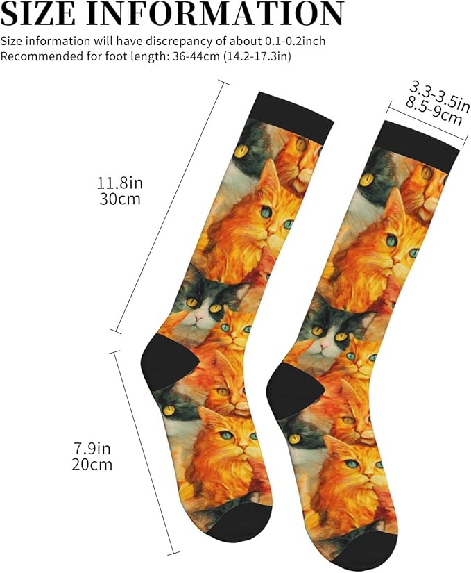 Compression Socks Knee High Circulation Support Socks For Women Men Athletic Running Work Hiking Cycling Travel