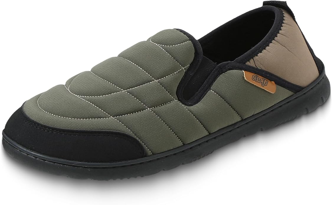 Mens Slip On Slippers Coolmax® Two Tone Comfy Slipper Memory Foam Slippers Indoor Outdoor Men's House Shoes Loafers Camping Slipper Two Styles | Moisture-wicking | Breathable
