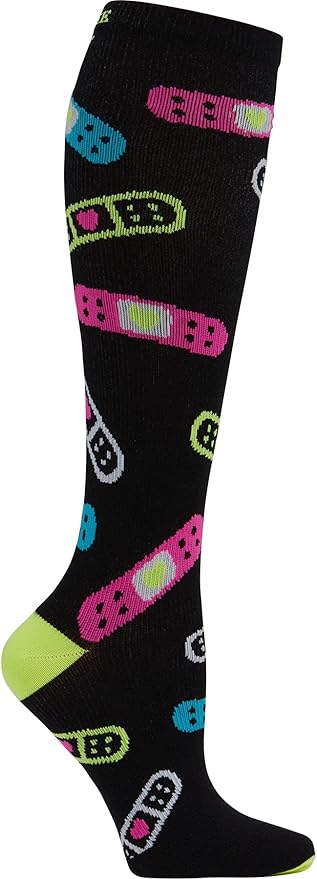 Cherokee Women's 10-15mmHg Compression Socks – Fun Print Knee Highs with Light Support, Soft Feel - PRINTSUPPORT