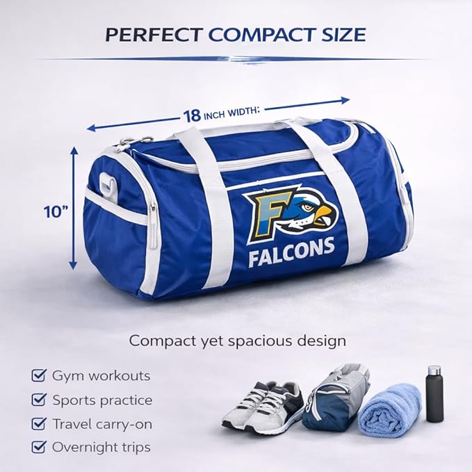 Custom Roll Duffel Bag with Your Logo or Text – Personalized Gym Bag, Sports Team Bag, Travel Bag – Adjustable Shoulder Strap, 600D Polyester, 18 Inch, 4 Colors, Model 3018