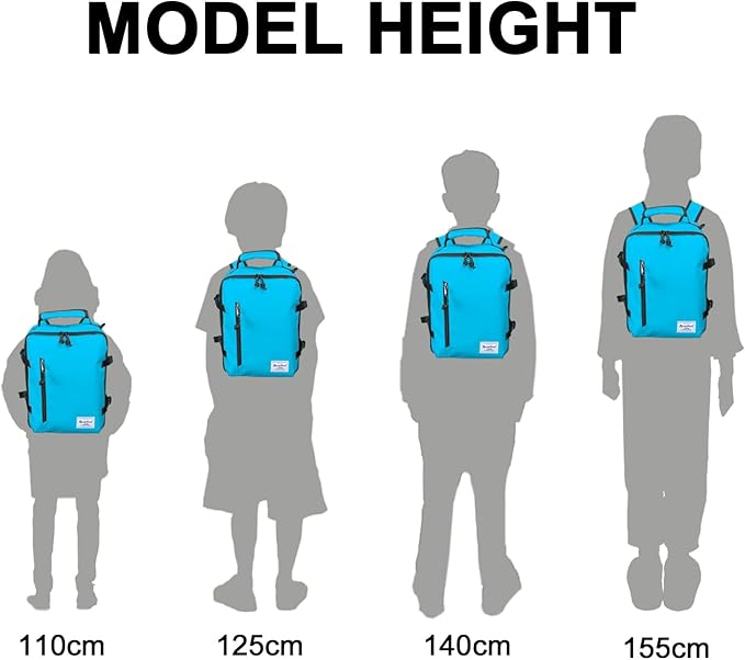 Kids Travel Backpack for Ages 3-6 | Lightweight Suitcase Style Carry-On | 10L Weekender with Tablet Sleeve & Chest Strap | Water Blue