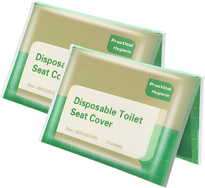 Disposable Toilet Seat Covers, Flushable Travel Disposable Toilet Seat Covers for Adults Kids Potty Training, Travel Essential Accessories for Airplane, Road Trips, Camping (20)