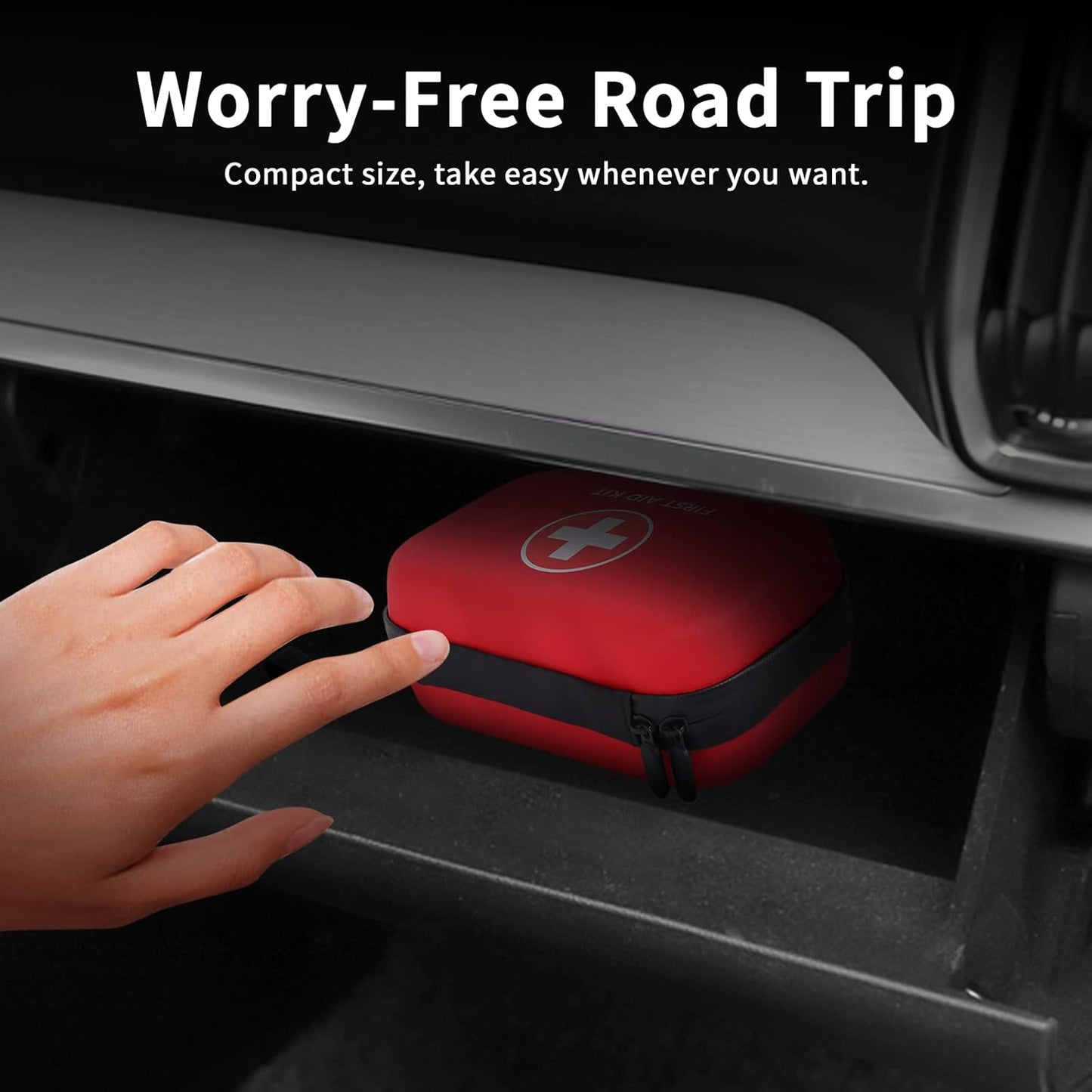 First-Aid-Kit-for-Car-Home-Travel-Camping-Businesses, Compact Waterproof Hard Case, Public Emergency Medical Kits - Perfect for Survival, Vehicle, Boat, Sports, Hiking, Office, Dorm (PUMIER)