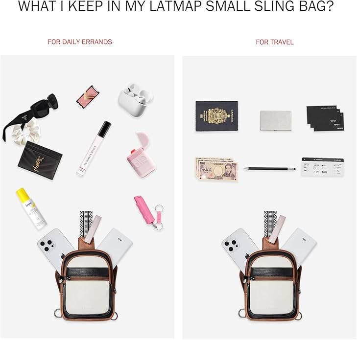 Sling Bag For Women Faux Leather Small Casual Daypack Backpack Fanny Pack Crossbody Chest Bags Purse