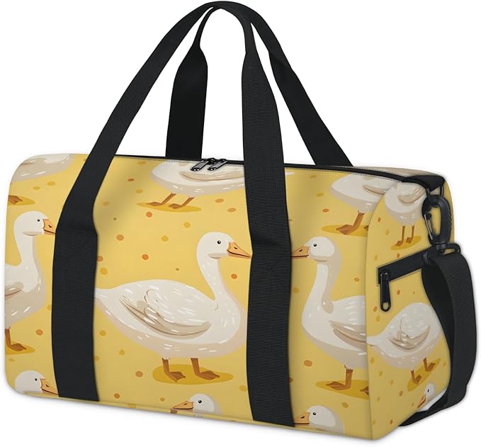 Duck Pattern Travel Duffle Bag for Women Men, Overnight Weekender Bag, Carry on Tote for Sport Gym