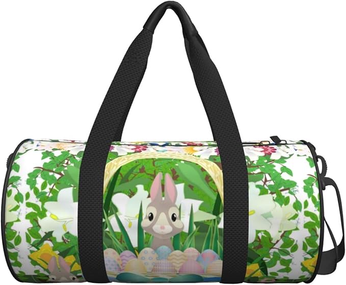 Graphic Easter Easter Basket for Duffle Bag, Waterproof Large Duffle Bag, Weekender Bag, Gym Bag, Sports Bag, Overnight Bag