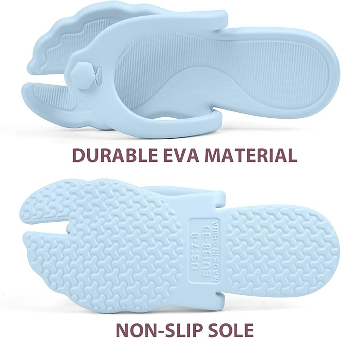 Rosoz Flip Flops for Women Men Foldable Travel Slippers Lightweight Shower Shoes Non-Slip Quick-Dry Bathroom Camp Beach Sandals
