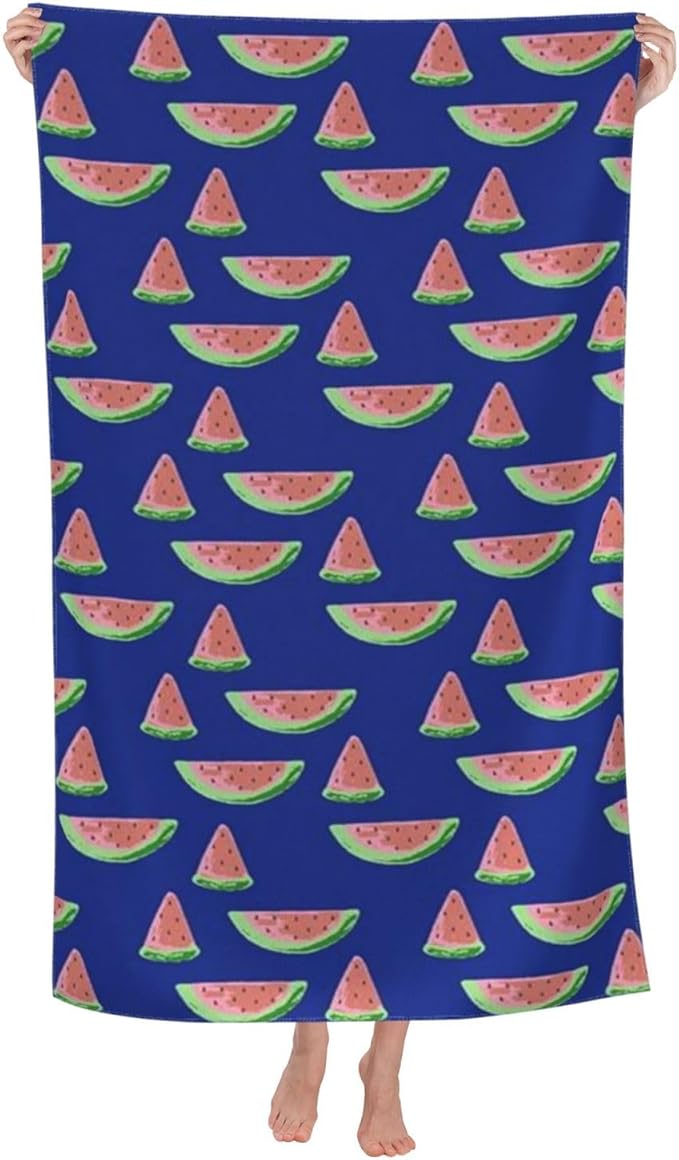 Cute Watermelon Beach Towel for Women/Adults, Personalized Microfiber Beach Towels Bulk, Quick Dry Beach Towel for Pool, Lightweight Bath Towels Oversized Clearance 30"x 60"