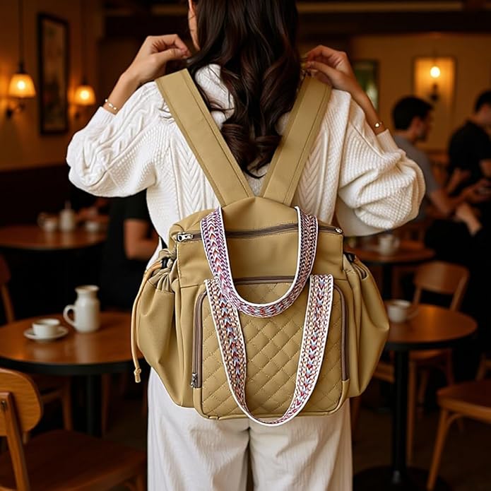 Travel Duffel Bag Weekender Bags for Women, Expandable Tote Handbag Diaper Bag Backpack Shoulder Bag for Car Work Daily