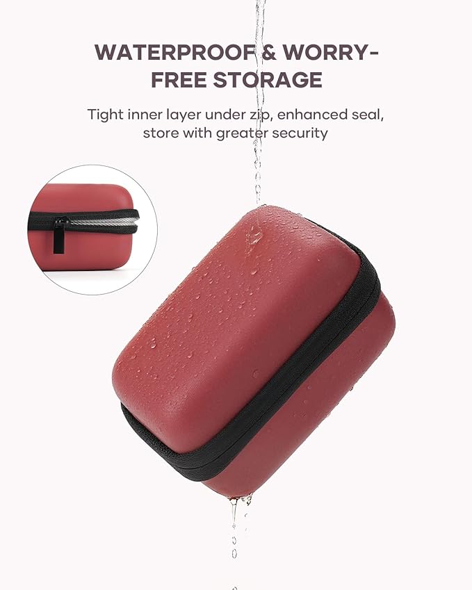 Digital Camera Case Compatible for KODAK PIXPRO FZ45-BK/FZ55, CAMKORY DC403, STUOGYUM DC402-AF, Travel Compact Camera Holder for Accessories, Red