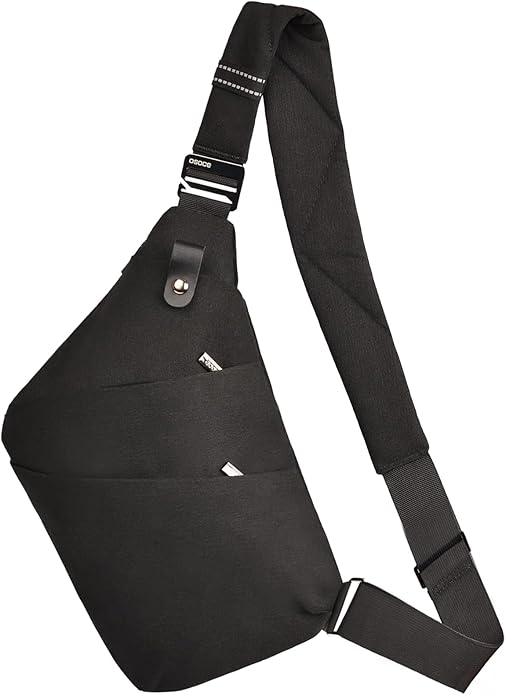 Crossbody Sling Bag, Water-Resistant Anti Theft Chest Pack, Minimalist Commuter Daypack for Travel Hiking Work