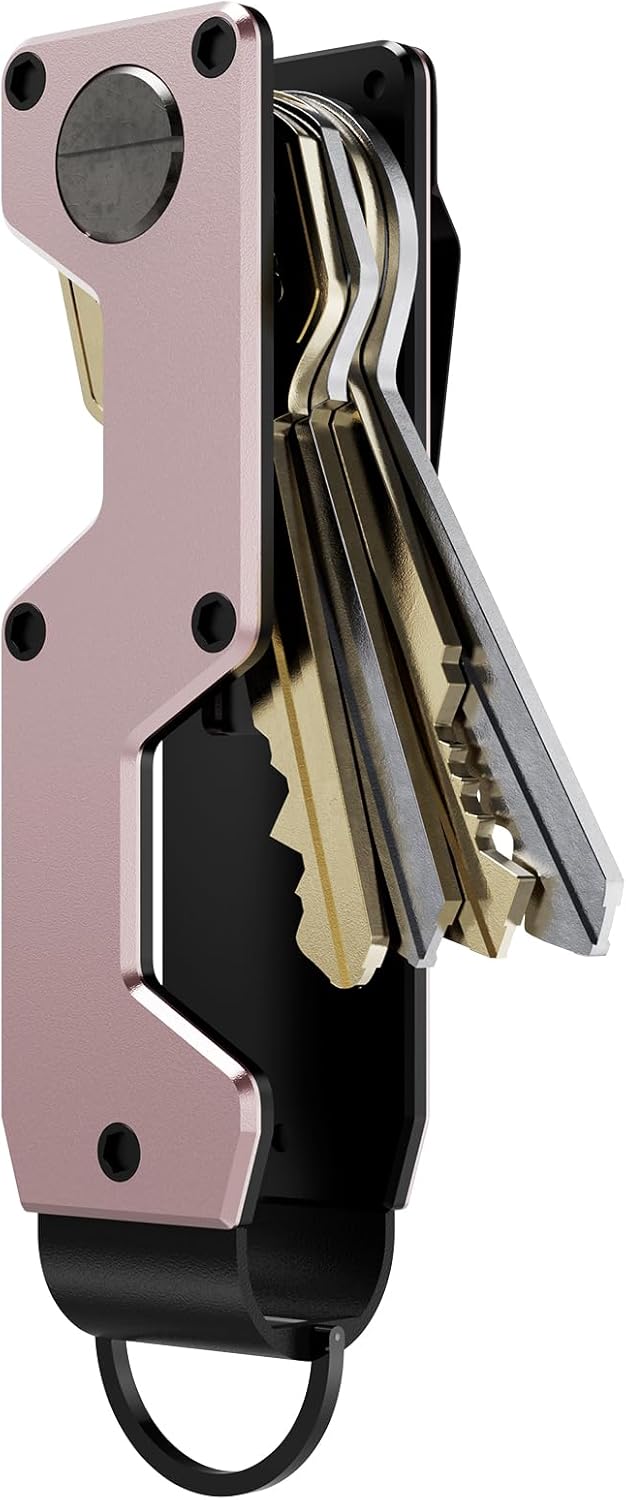 Key Organizer Compact Key Holder Metal Key Chain Minimalist key case key holder for keychain Secures 1-5 Keys