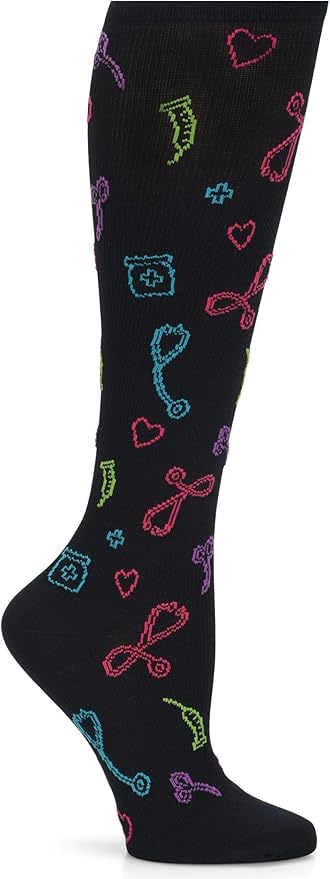 Nurse Mates Women's Calf Socks | 12-14 mmHg Compression | Superior Support & Comfort | 1 Pair