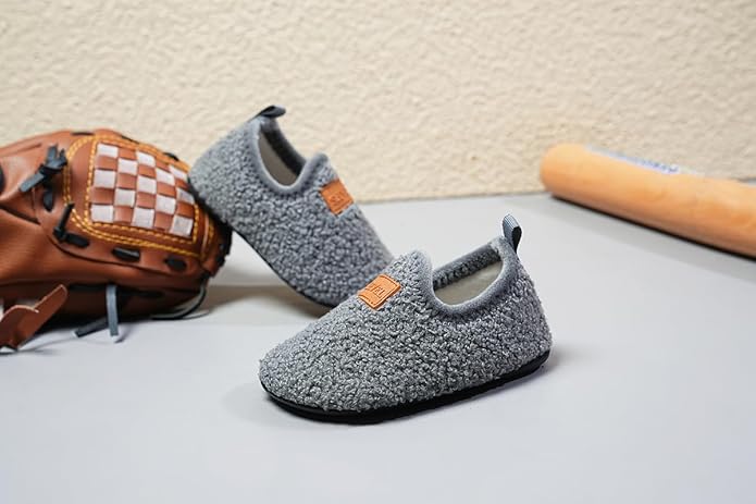 ditont Toddler Slippers Non-Slip Lightweight Comfortable Kids Indoor Grip House Home Shoes for Boys Girl