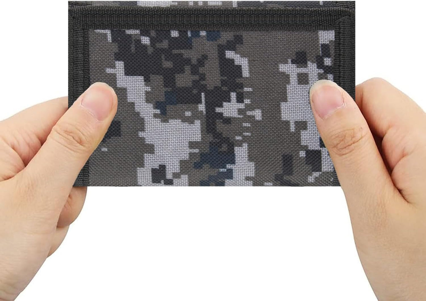 NEICY RFID Blocking Canvas Wallet for Men and Women - Camo Trifold Outdoor Sports Wallets with Magic Sticker for Teen Kids (Mosaic02)