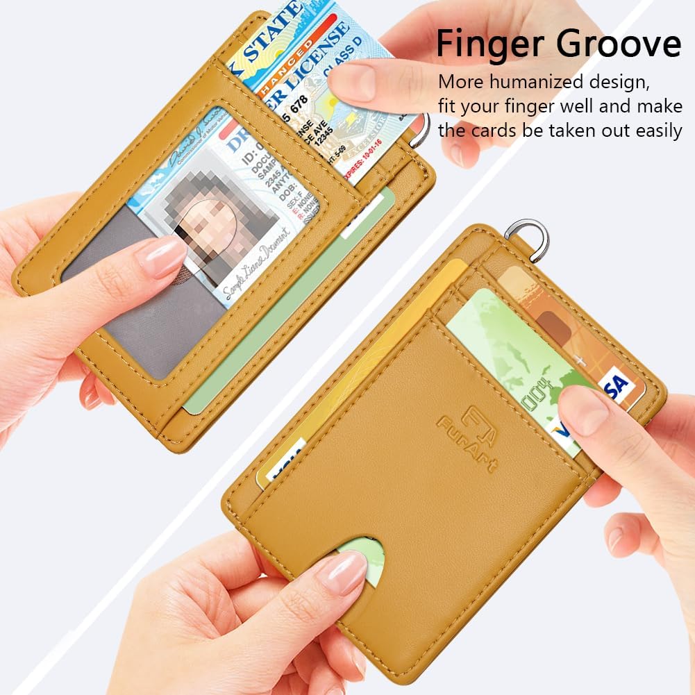 FurArt Slim Minimalist Wallet, Front Pocket Wallets, RFID Blocking, Credit Card Holder for Men & Women