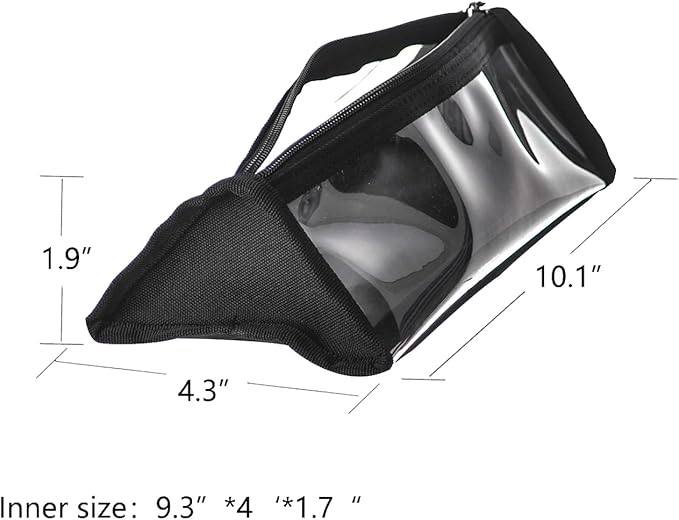 TSA Approved Clear Travel Toiletry Bag for Women & Men 3-1-1 Liquids Carry On Black Makeup Bag Small 2 Packs Water resistant Travel Organizer