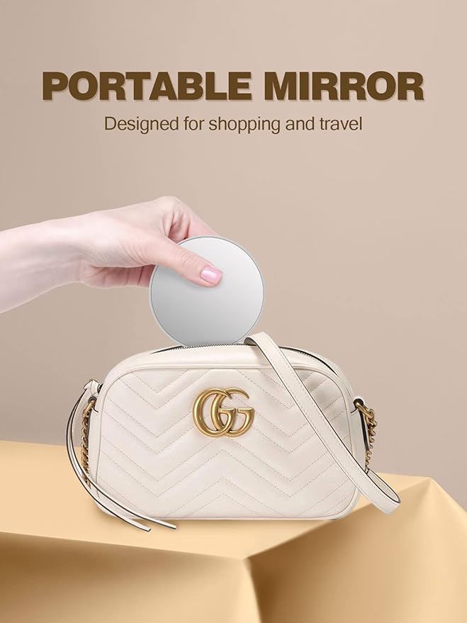 40X Magnifying Mirror with 2 Suction Cups, 3.5 inches Magnified Makeup Mirror and Slant Tweezers,Grey,1PC