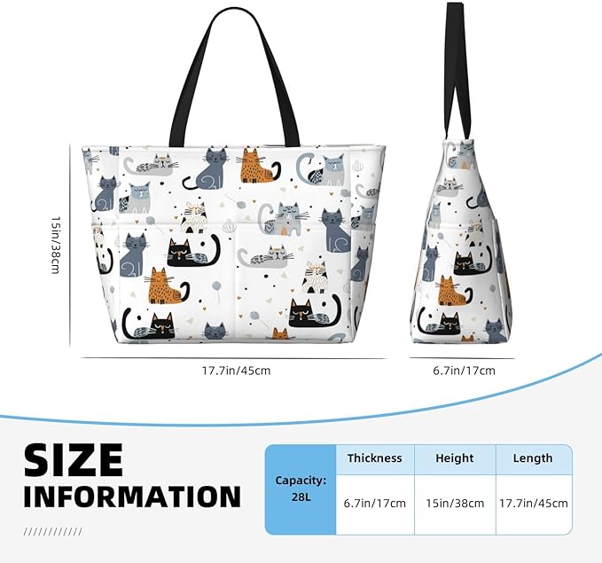 Large Beach Bag for Women Waterproof Foldable Travel Shoulder Tote Bag with Pocket for Weekender Pool Vacation
