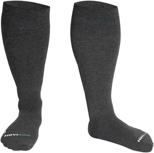 Plus Size Compression Knee High Socks, Wide Calf Extra Large for Men and Women, Comfortable Cotton