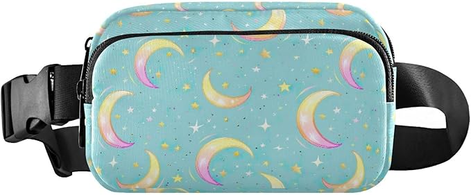 Gradient Moons Star Fanny Pack for Women Men Water Resistant Fashion Waist Packs with Adjustable Strap Belt Bag for Travel Workout Jogging Hiking 21219043
