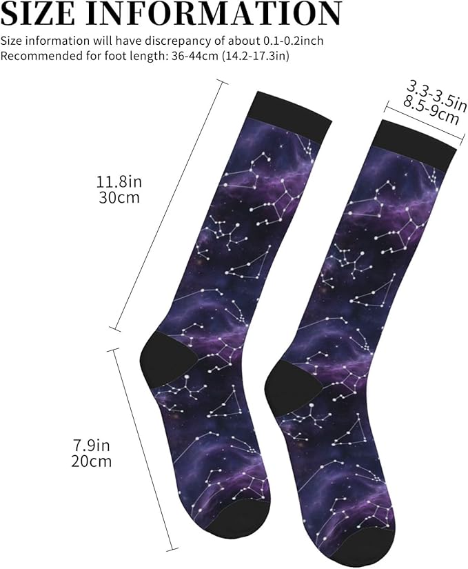 Compression Socks Knee High Circulation Support Socks For Women Men Athletic Running Work Hiking Cycling Travel
