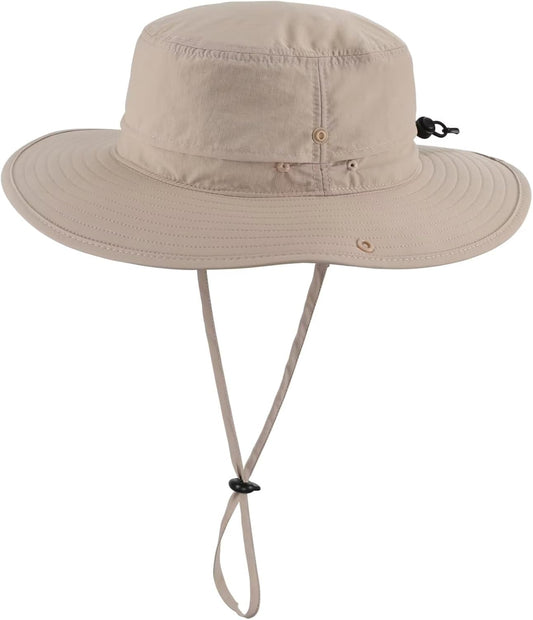 Connectyle Sun Hat for Men Women Outdoor UV Protection Safari Hat for Fishing Hiking Gardening Breathable Cowboy Hat UPF50