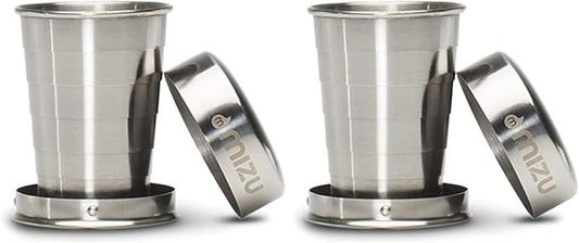 Mizu - Collapsible Shot Glass | 2 oz. Stainless Steel | Bpa Free (W02AMZASGNS) (Pack of 2)