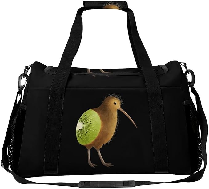 Kiwi Bird Duffle Bag Gym Bag for Workout Travel Tote with Detachable Straps