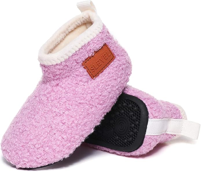 ditont Toddler Slippers Non-Slip Lightweight Comfortable Kids Indoor Grip House Home Shoes for Boys Girl